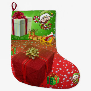 Christmas Stocking, Elf Large Christmas Stocking