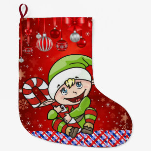 Christmas Stocking, Elf Large Christmas Stocking