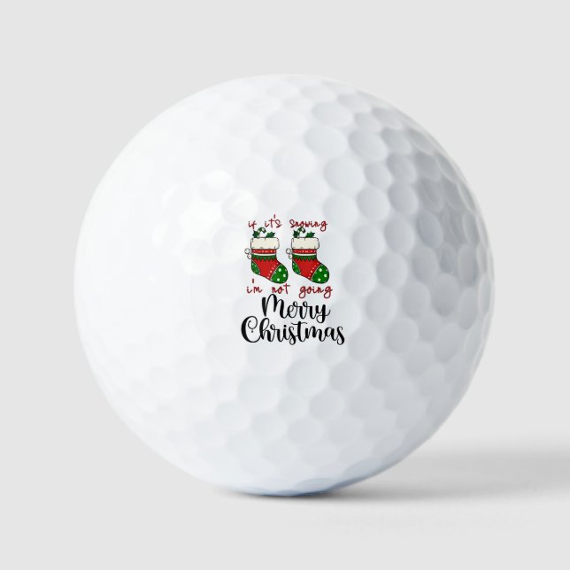Christmas Stocking for golfer Golf Balls (Front)