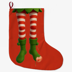 Christmas Stocking Funny Elf Legs North Pole