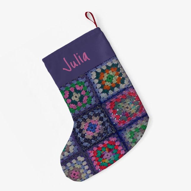 Christmas Stocking - Granny Squares (Back (Hanging))