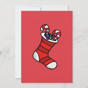 Christmas stocking holiday card
