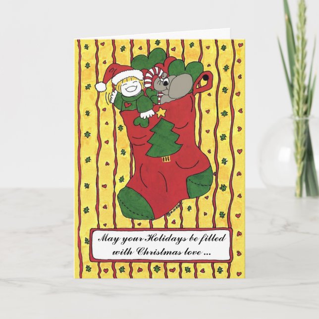 Christmas Stocking Holiday Card (Front)