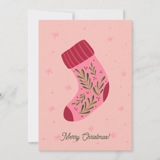 Christmas Stocking Holiday Card (Front)