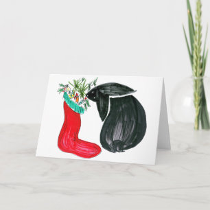 Christmas stocking holiday card