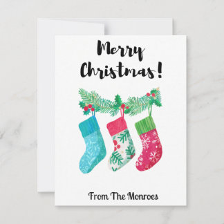 Christmas Stocking Holiday Card