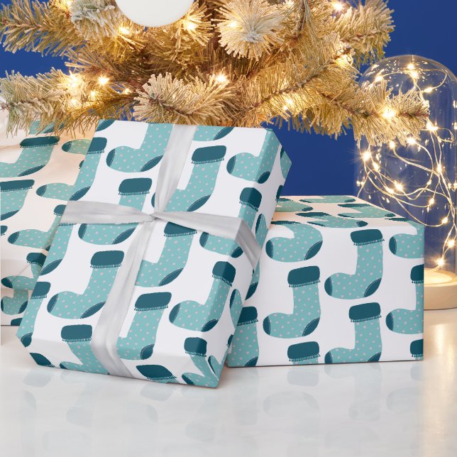 Christmas Stocking Holiday Wrapping Paper (Holidays)