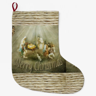 Christmas Stocking, Jesus Christ Large Christmas Stocking