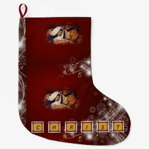 Christmas Stocking, Jesus Christ Large Christmas Stocking