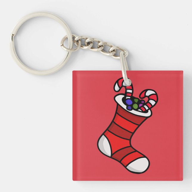 Christmas stocking keychain (Front)