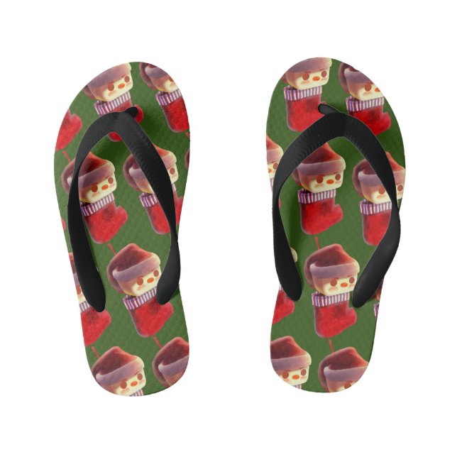 Christmas Stocking Kid's Flip Flops (Footbed)