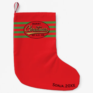 Christmas Stocking "Merry Christmas Retro"