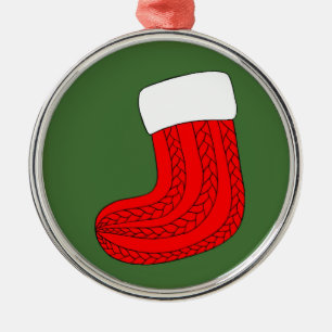 Christmas Stocking Metal Ornament