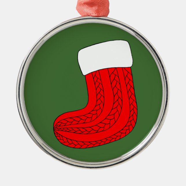 Christmas Stocking Metal Ornament (Front)
