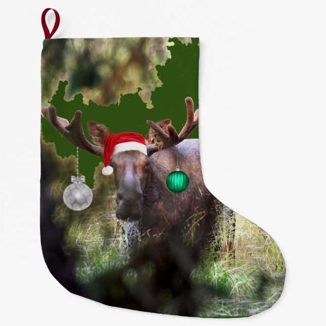Christmas Stocking of moose (Front)