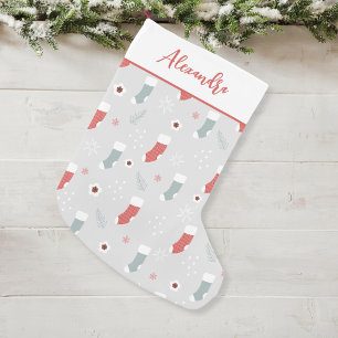 Christmas Stocking Pattern Custom Name Stocking