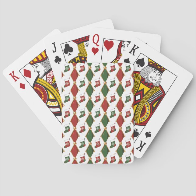 Christmas Stocking  Playing Cards (Back)