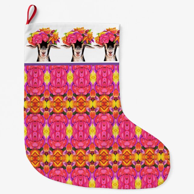 Christmas Stocking - Posey the Goat (Front)