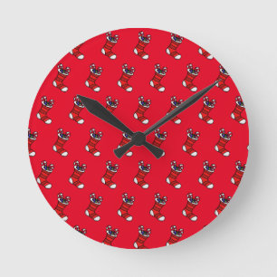 Christmas stocking round clock