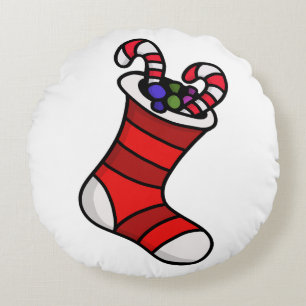 Christmas stocking round pillow