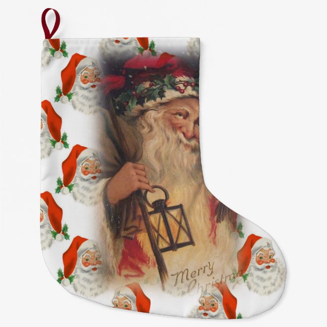 Christmas Stocking, Santa Large Christmas Stocking (Front)