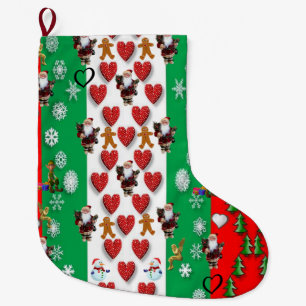 Christmas Stocking, Santa Large Christmas Stocking