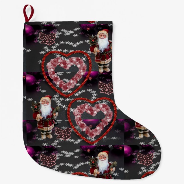Christmas Stocking, Santa Large Christmas Stocking (Front)