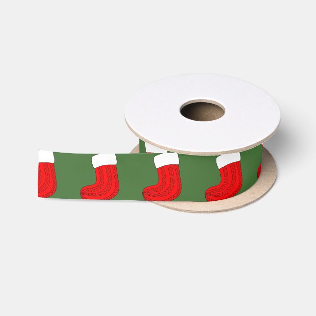 Christmas Stocking Satin Ribbon (Spool)