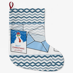 Christmas Stocking, Snowman Large Christmas Stocking