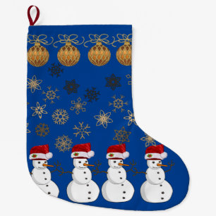 Christmas Stocking, Snowman Large Christmas Stocking