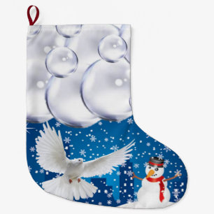 Christmas Stocking, Snowman Large Christmas Stocking