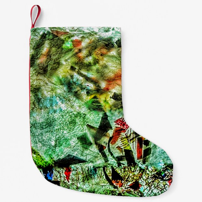 Christmas stocking white abstract recycled plastic (Front)