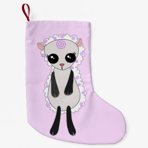 Christmas Stocking with Little Lamb - Your Colours