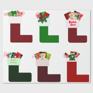 Christmas Stocking Wrapping Paper