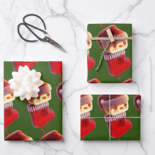 Christmas Stocking Wrapping Paper Sheet