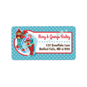 Christmas Stockings Christmas Card Address Labels