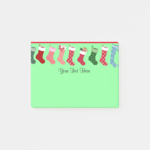 Christmas Stockings Customizable Template Post-it Notes