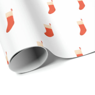 Christmas stockings design wrapping paper