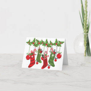 Christmas Stockings Holiday Card