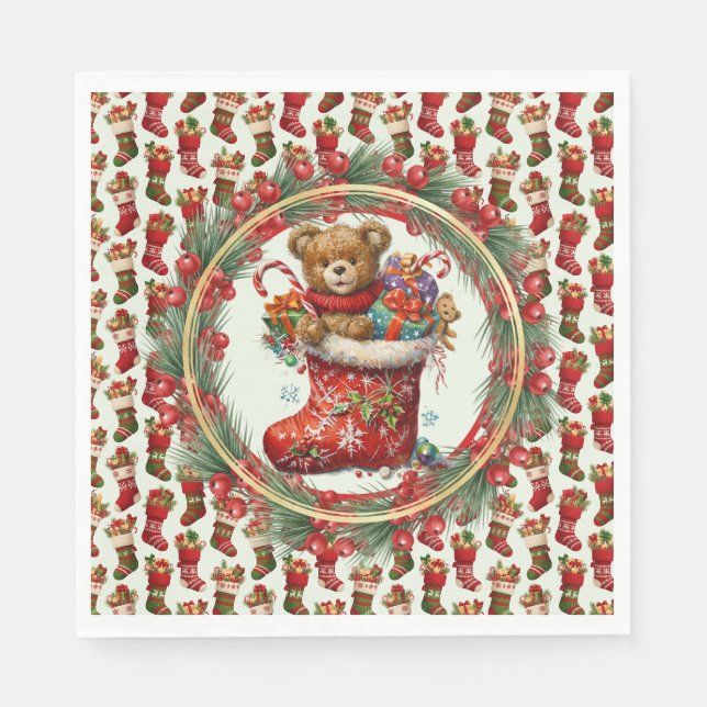 Christmas Stockings Napkin (Front)