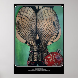 'Christmas Stockings' Painting on a  Poster