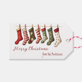 Christmas Stockings Personalized Gift Tags