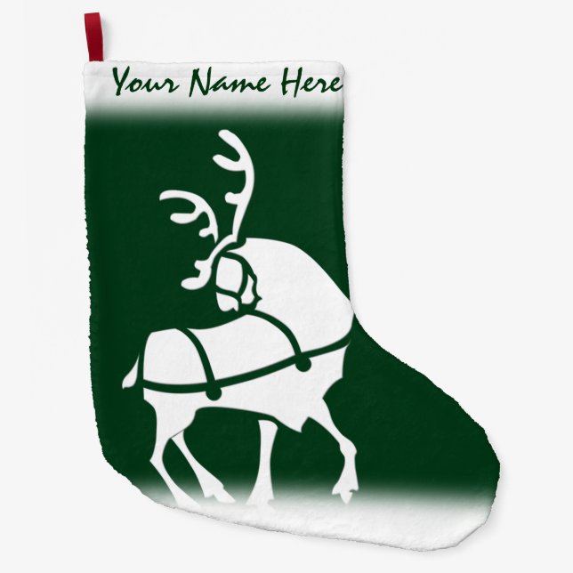 Christmas Stockings Personalized Reindeer Stocking (Front)