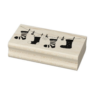 Christmas Stockings Rubber Stamp