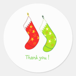 Christmas Stockings-Thank you stickers