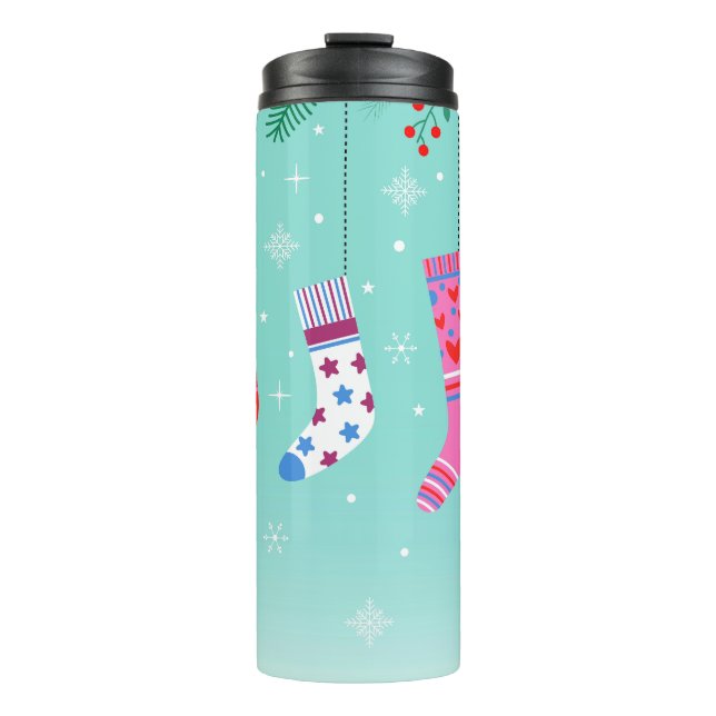 Christmas Stockings Thermal Tumbler (Front)