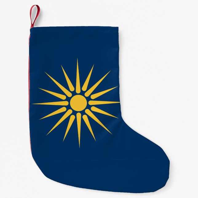 Christmas Stockings with Flag of Macedonia, Greece (Front)