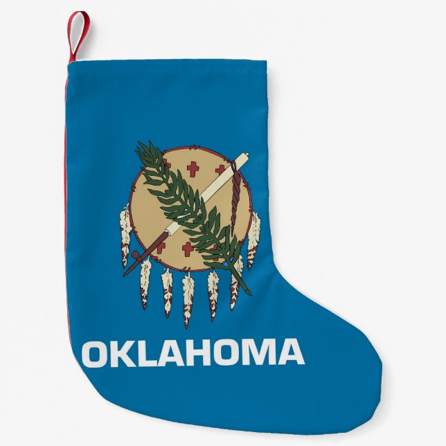 Christmas Stockings with Flag of Oklahoma (Front)