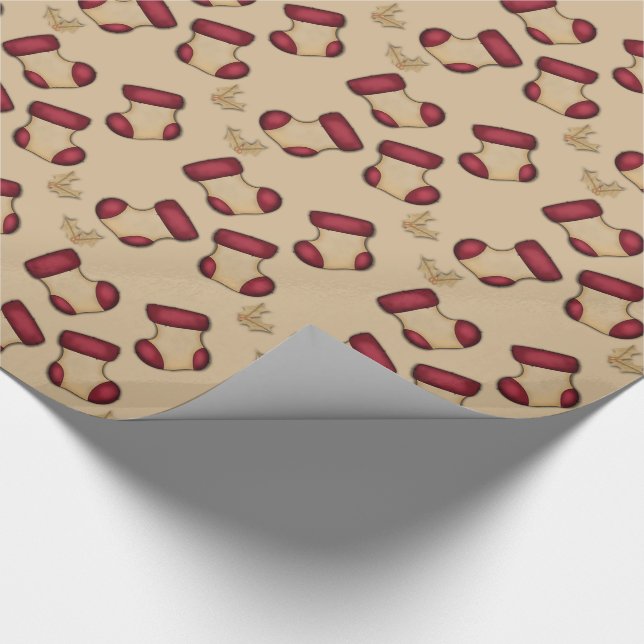 Christmas Stockings Wrapping Paper (Corner)
