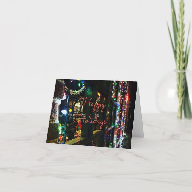 Christmas Store Window Holiday Card (Front)